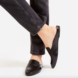 Everlane Womens The Day Loafer Mule Size 9.5 Black EUC